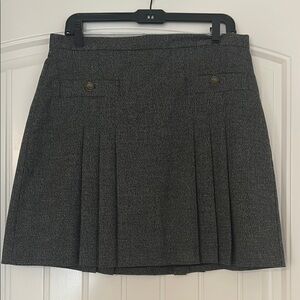 LOFT Gray Mini Skater Skirt